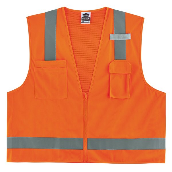 Glowear By Ergodyne 2XL Orange Economy Surveyors Vest Class 2 - Single Size 8249Z-S